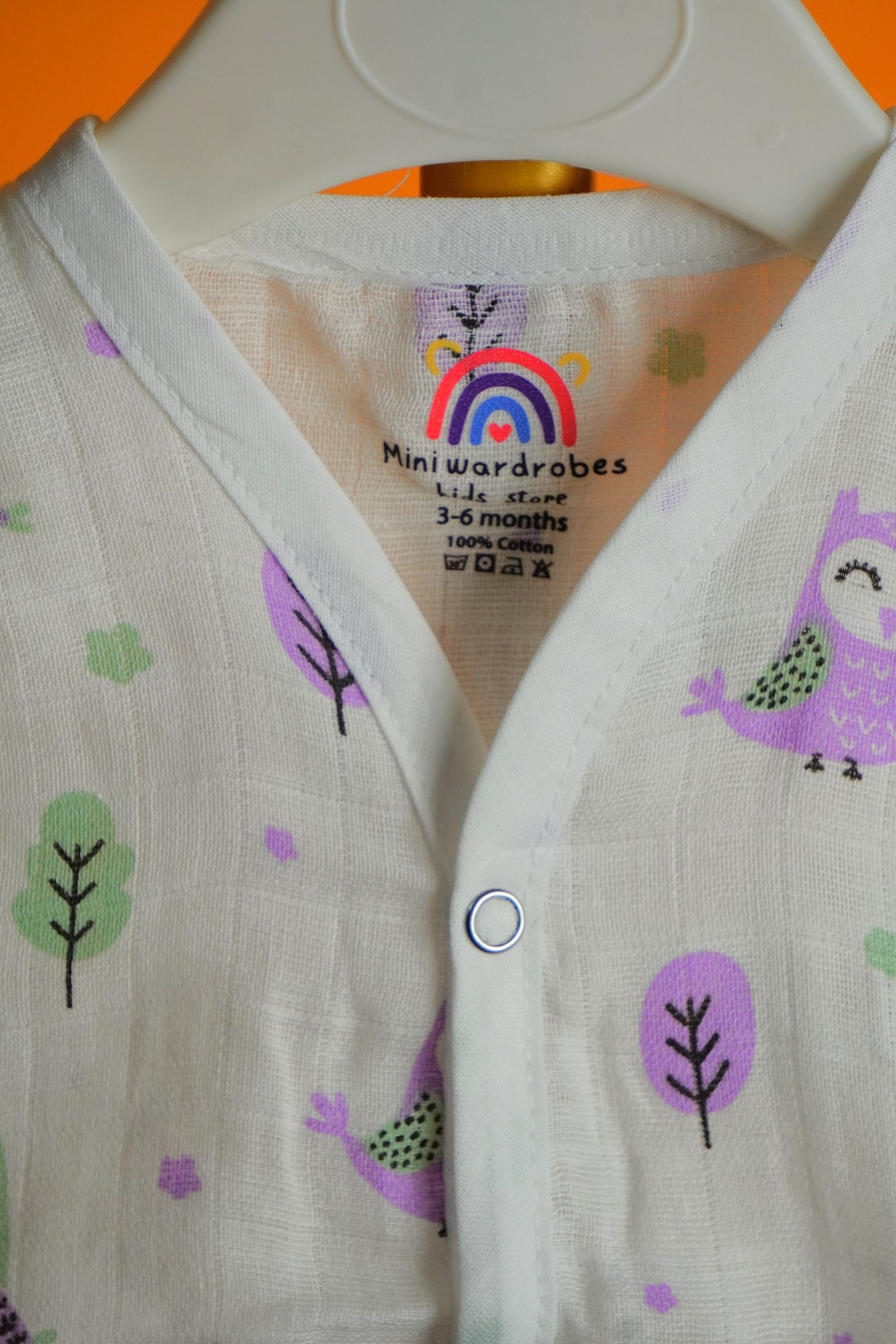 Mini owl print-Sleeve less set - Image 2