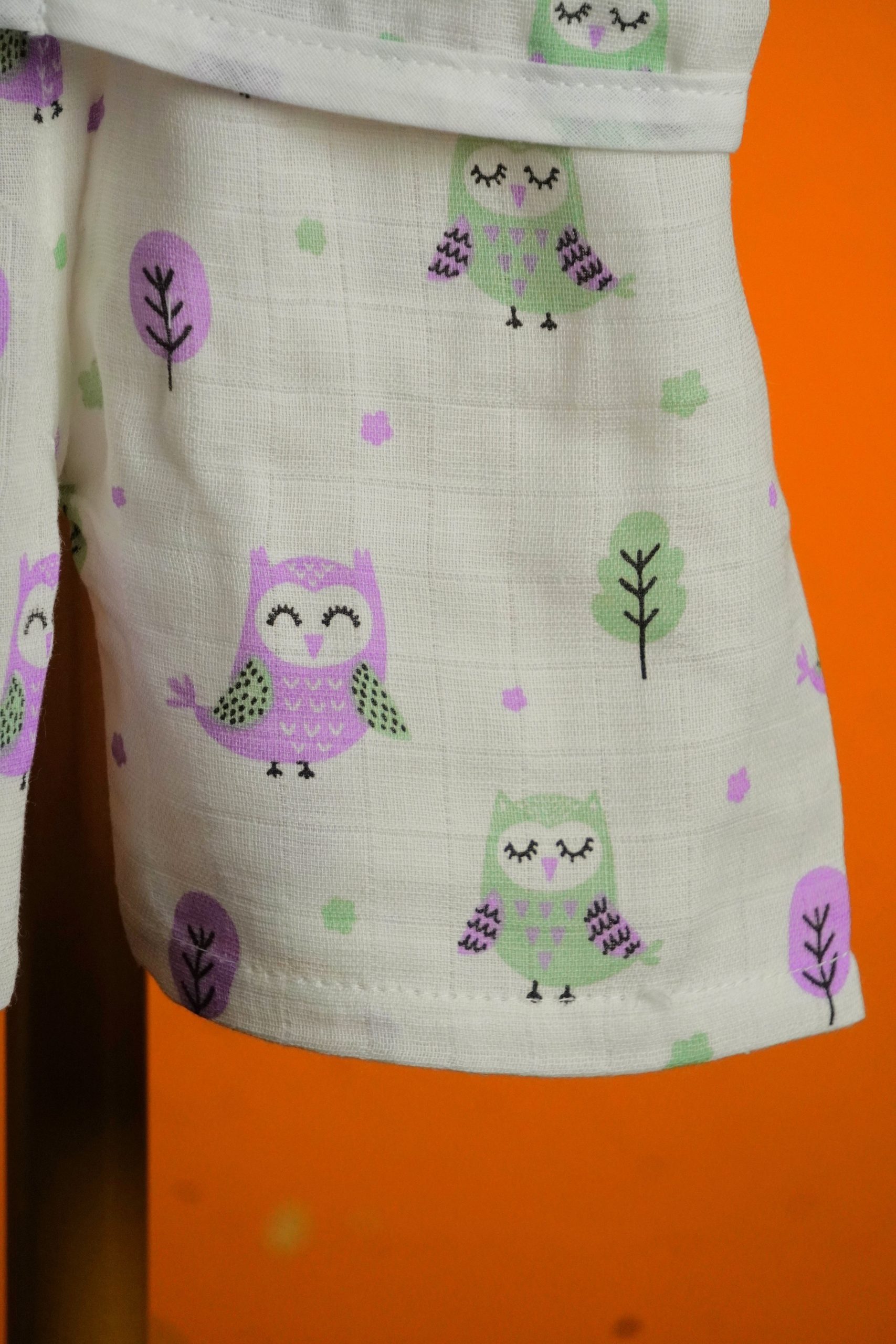 Mini owl print-Sleeve less set - Image 4
