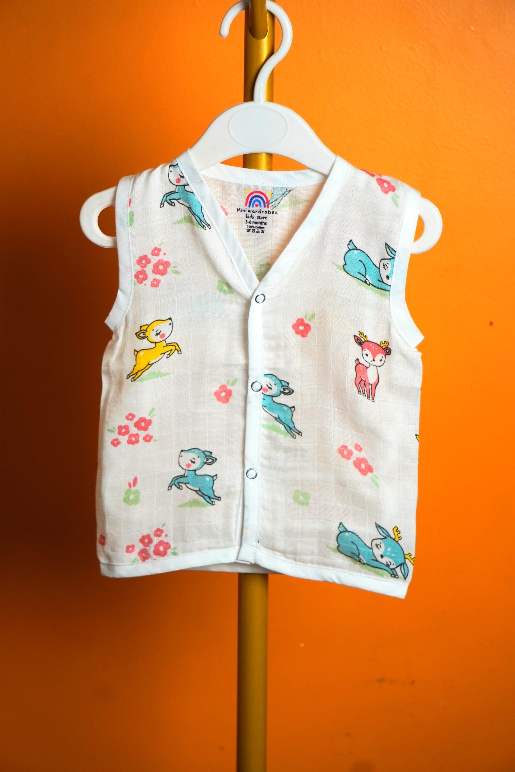 Deer Print-Muslin Jabla