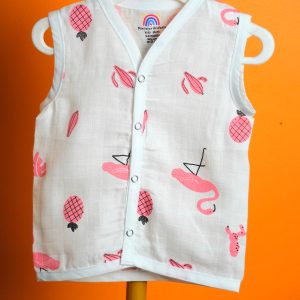 Flamingo print-Muslin Jabla