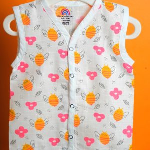 Honey Bee Print-Muslin Jabla