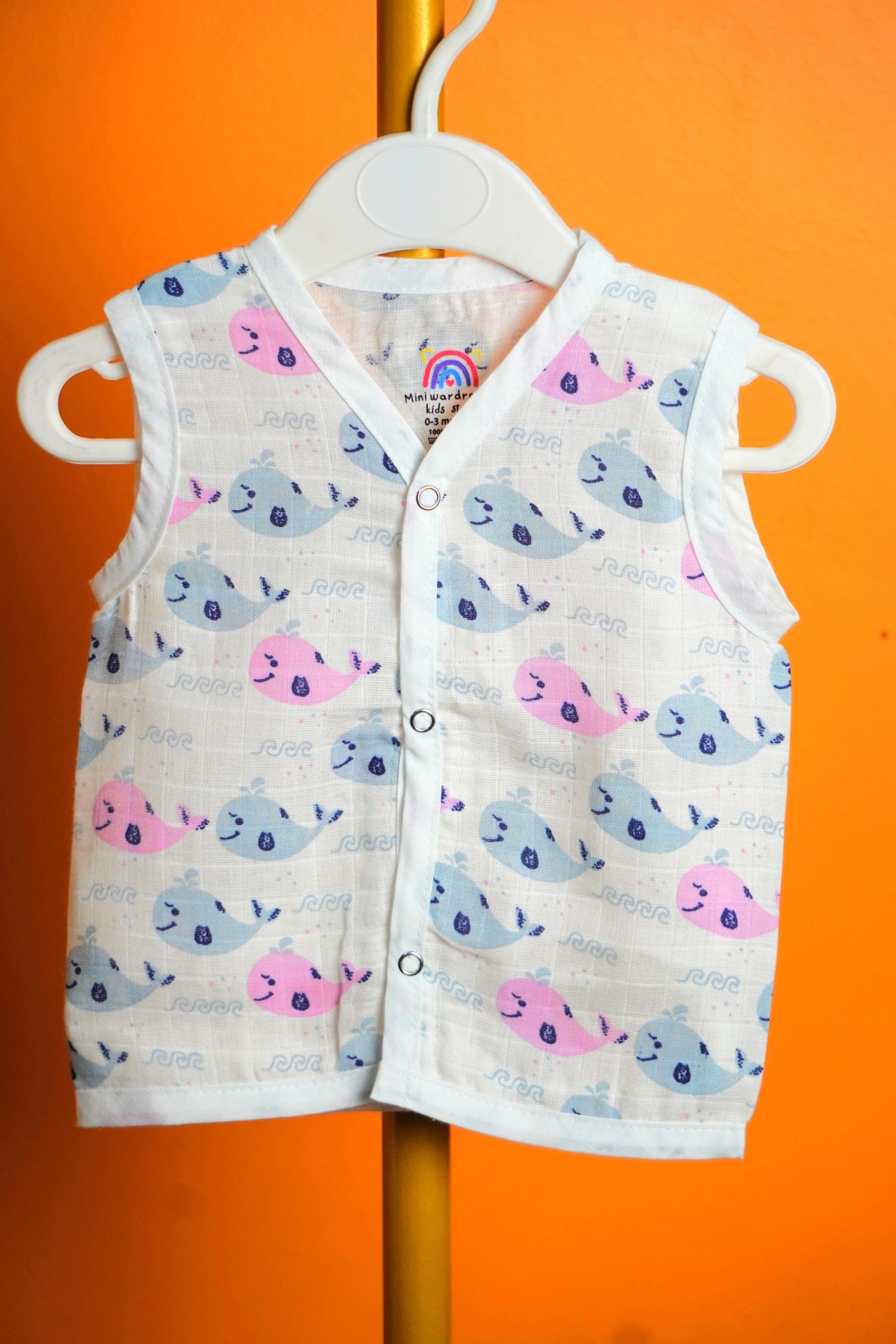 Whale Print-Muslin Jabla