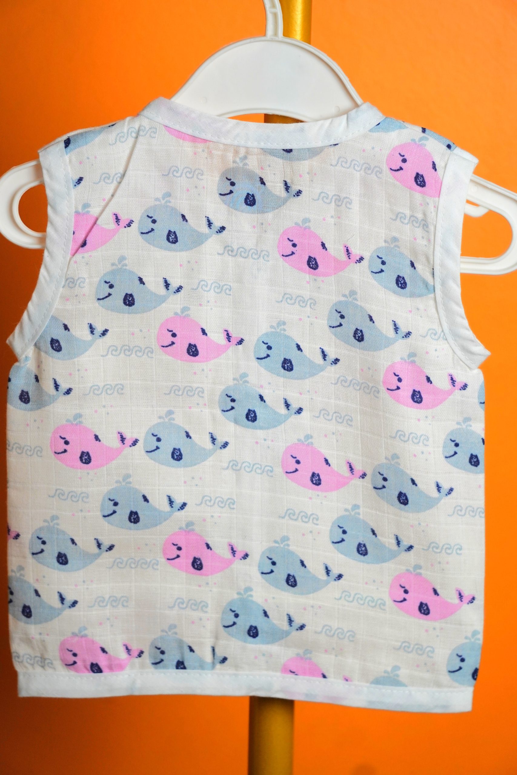 Whale Print-Muslin Jabla - Image 3