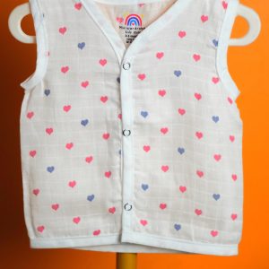 Heart Print-Muslin Jabla