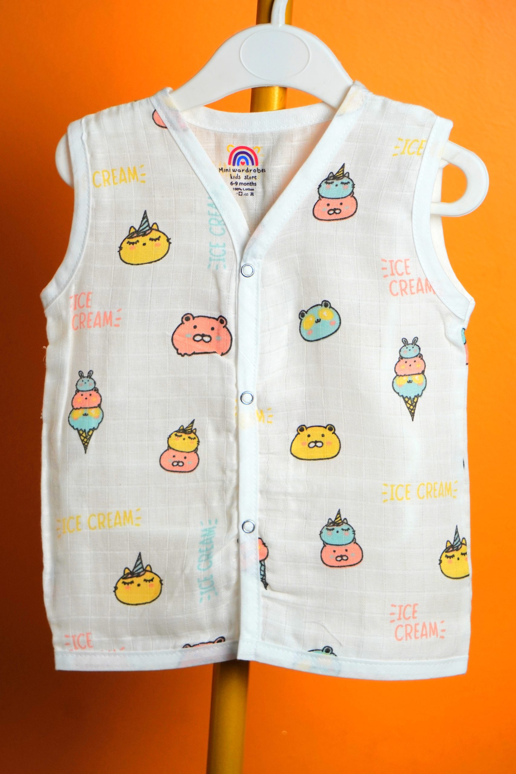 Ice Bear Print-Muslin Jabla