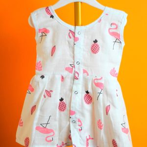 Flamingo Patterns - Button Frock