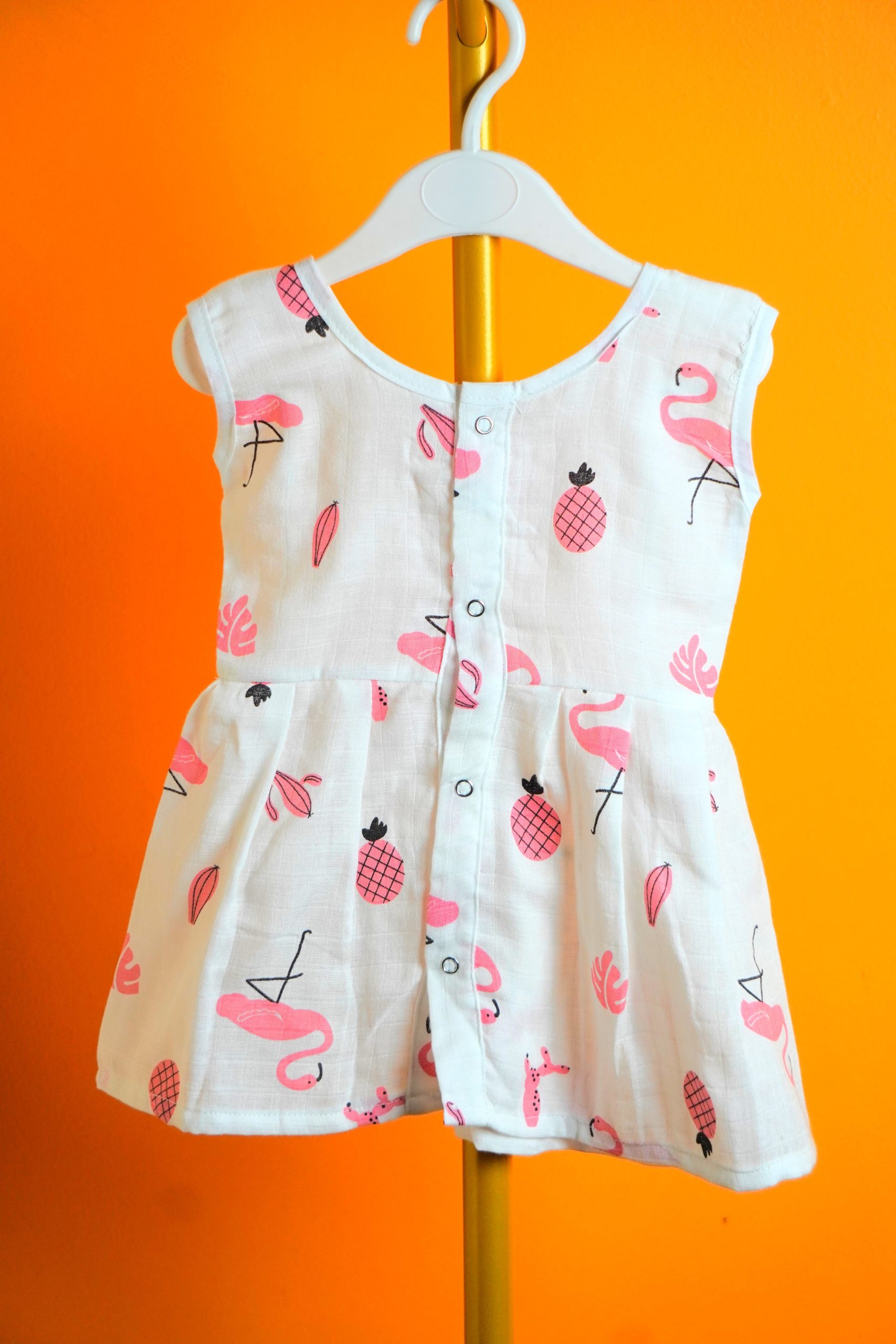 Flamingo Patterns - Button Frock