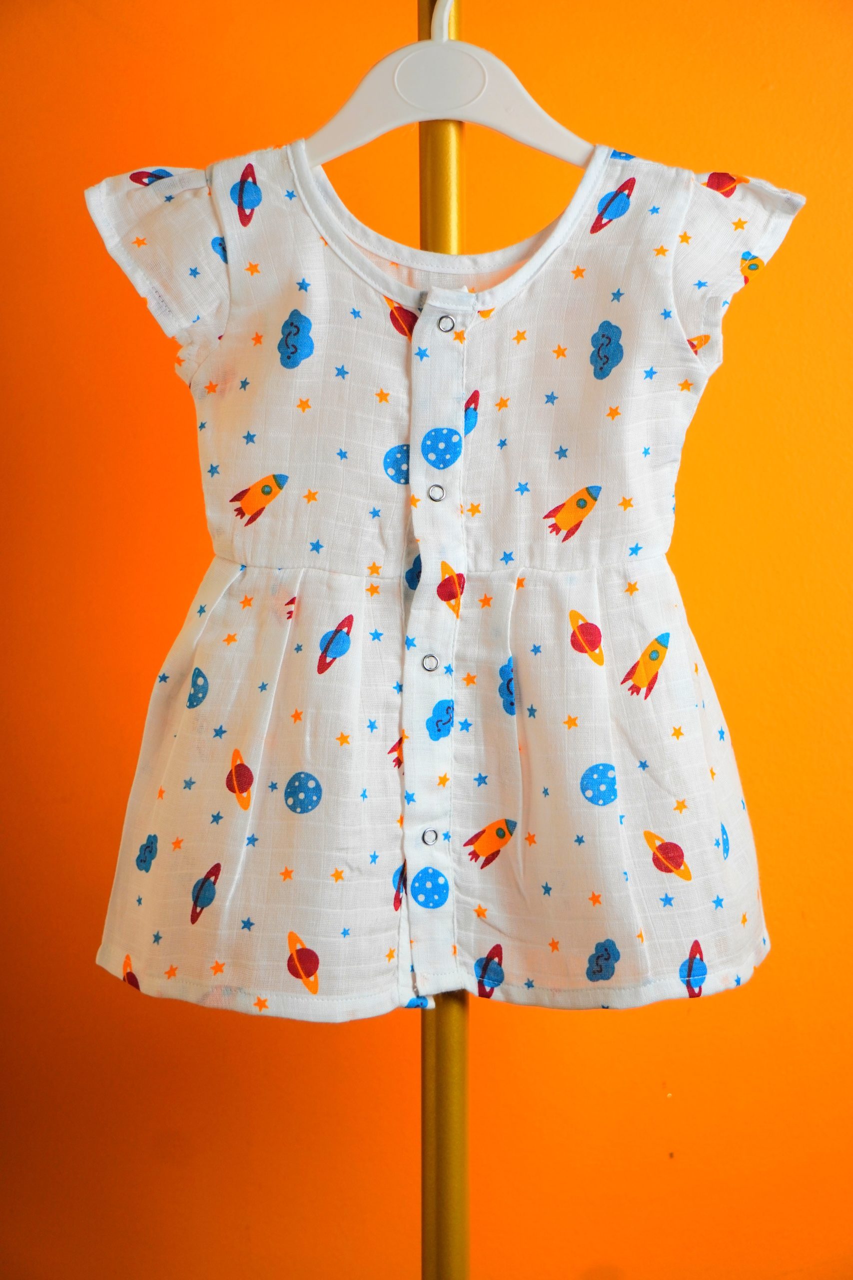 Space print -Frill Frock