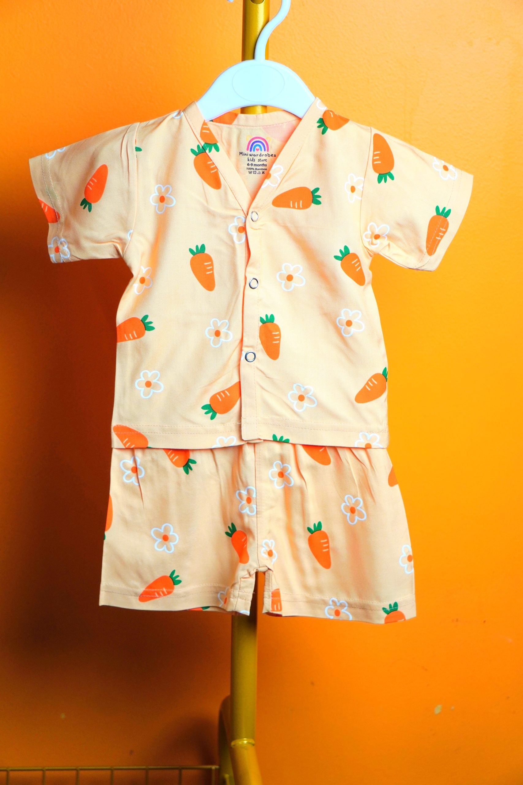 Carrot printed- Bamboo sets