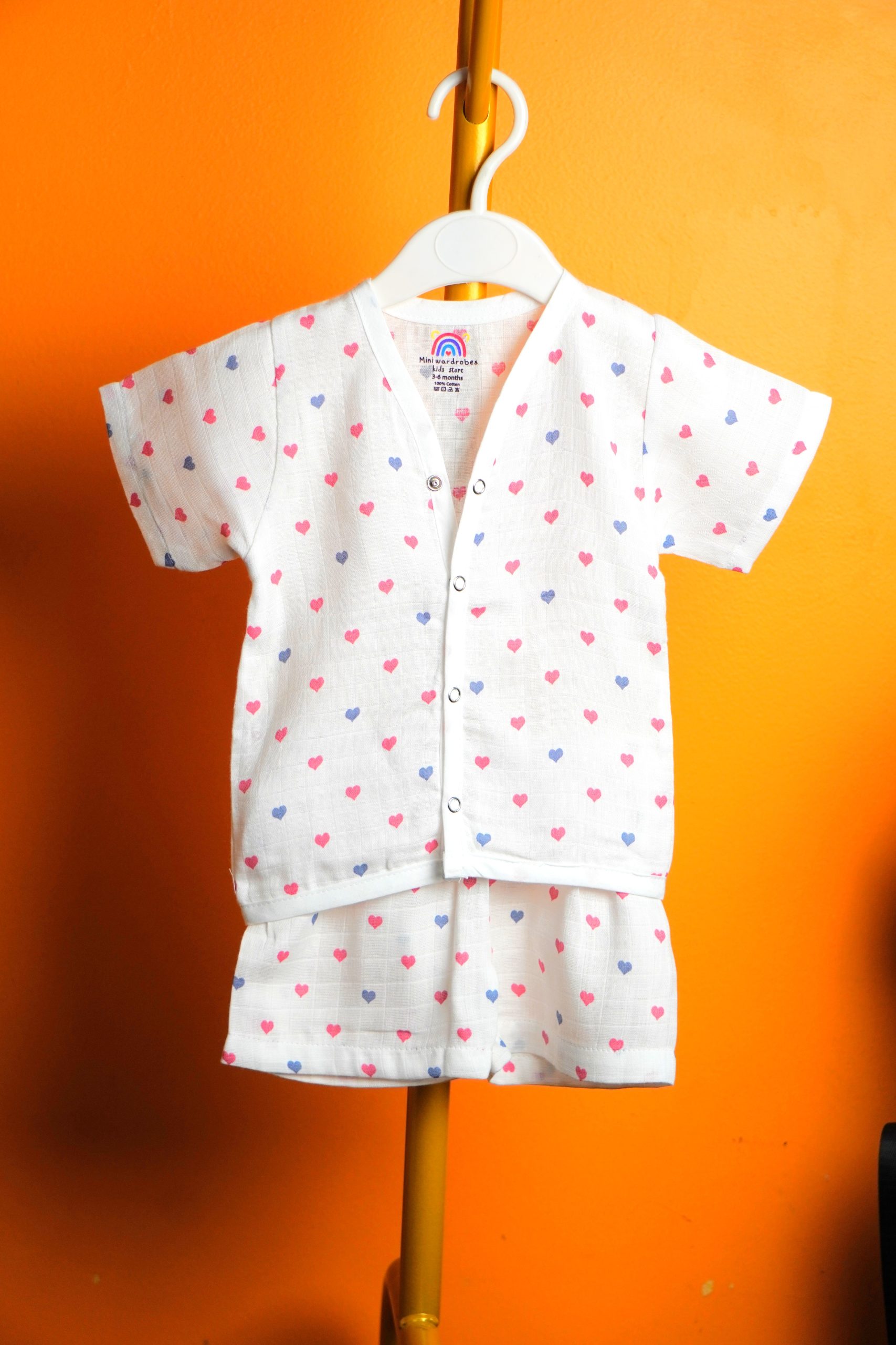 Heart pattern-Half sleeve set