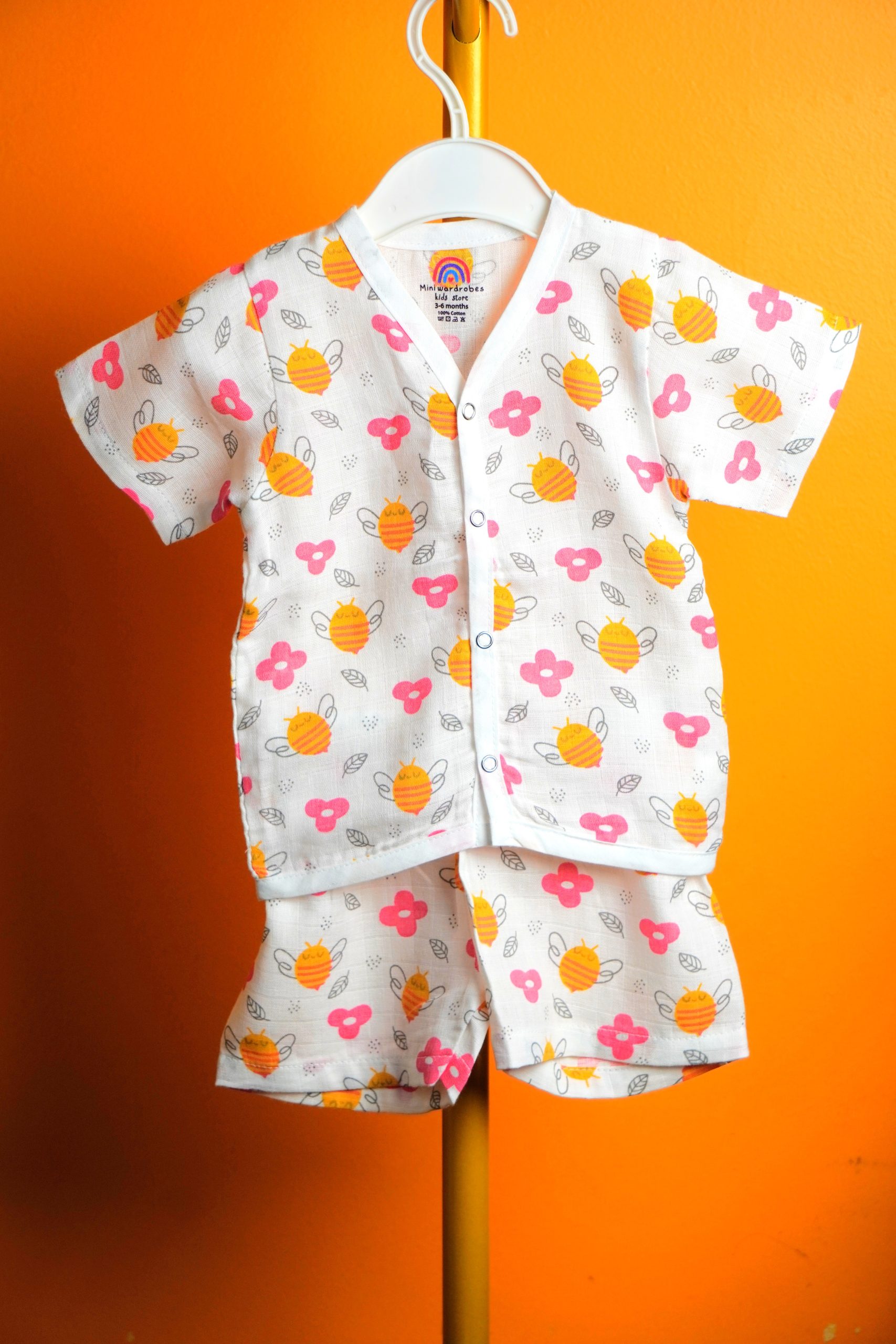 Honey bee Pattern-Half Sleeve set