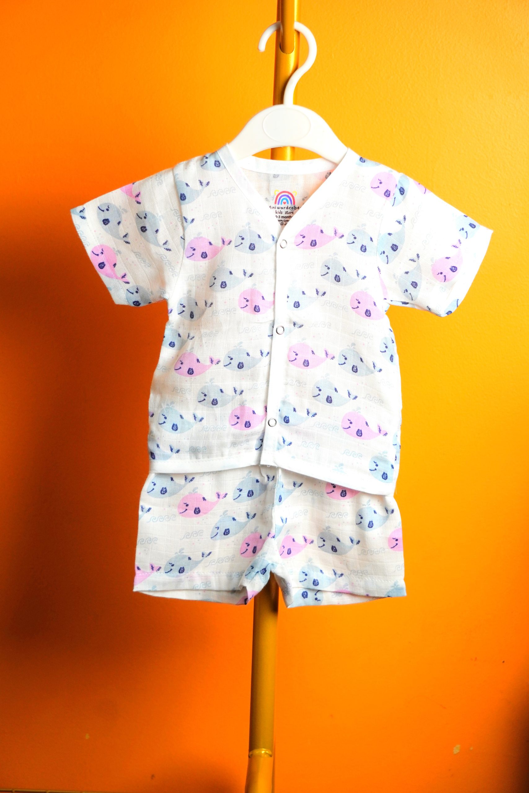 Whale Pattern-Half sleeve set